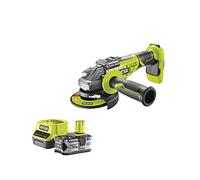 Pack RYOBI meuleuse d'angle brushless 18V One+ R18AG7-0 - 1 batterie 18V 5.0Ah - 1 chargeur rapide RC18120-150