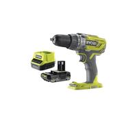 Pack RYOBI Perceuse à percussion R18PD3-0 - 18V One+ - 1 Batterie 2.0Ah - 1 Chargeur rapide
