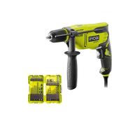 Pack RYOBI - Perceuse à percussion - RPD800-K - 800W - Coffret empilable de 32 accessoires RAK32DDMIX mixte perçage - vissage - boulonnage