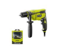 Pack RYOBI - Perceuse à percussion - RPD800-K - 800W - Coffret RAK69MIX 69 accessoires mixtes pour perçage et vissage