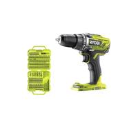Pack RYOBI - Perceuse-visseuse R18DD3-0 - 18V One+ sans batterie ni chargeur - Coffret 127 accessoires de vissage perçage RAK127DDSD