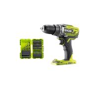 Pack RYOBI - Perceuse-visseuse R18DD3-0 - 18V One+ sans batterie ni chargeur - Coffret antichocs empilable 38 accessoires de perçage-vissage - porte embouts RAK38SDD