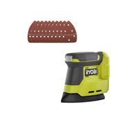 Pack RYOBI - Ponceuse triangulaire RPS18-0 - 18V One+ - sans batterie ni chargeur - Lot de 10 feuille abrasive SCS10A - Grain 60, 80 et 120