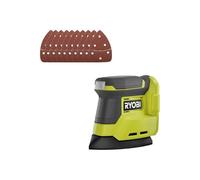 Pack RYOBI - Ponceuse triangulaire RPS18-0 - 18V One+ - sans batterie ni chargeur - Lot de 10 feuille abrasive SCS10A - Grain 60, 80 et 120