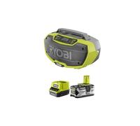 Pack RYOBI Radio d'atelier stéréo 18V OnePlus R18RH-0 - 1 batterie 4.0Ah - 1 chargeur rapide 2.0Ah RC18120-140