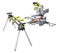 Pack RYOBI Scie à coupe d'onglets radiale électrique - 1500W - 216mm - EMS216L - Support universel RLS02