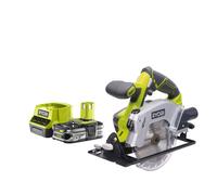 Pack RYOBI Scie circulaire 18V OnePlus diamètre 150 mm RWSL1801M - 1 Batterie 2.5Ah - 1 Chargeur rapide RC18120-125 G