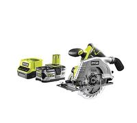Pack RYOBI Scie circulaire 18V One+ R18CS-0-1 batterie 5.0Ah - 1 chargeur rapide 2.0Ah RC18120-150