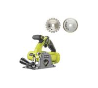 Pack RYOBI - Scie multi matériaux R18MMS-0 - 18V One+ 85mm - 2 lames - Sans batterie ni chargeur - Kit 2 lames bois / métal / carrelage - RAKMMS02K