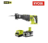 Pack RYOBI Scie sabre 18V One+ R18RS-0 - 1 batterie 4.0Ah - 1 chargeur rapide 2.0Ah RC18120-140