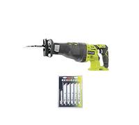 Pack RYOBI Scie sabre 18V OnePlus R18RS-0 - 6 lames OnePlus universelles bois et métal RAK06RB