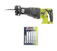 Pack RYOBI Scie sabre 18V One+ R18RS-0 - Lot de 6 lames universelles - bois et métal 100/152mm - RAK06RB