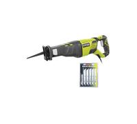Pack RYOBI Scie sabre électrique RRS1200-K - 1200W - lot de 6 lames universelles - bois et métal - 100/152mm - RAK06RB
