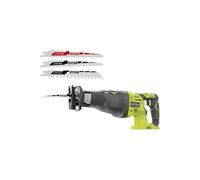 Pack RYOBI - Scie sabre R18RS-0-18V OnePlus - sans batterie ni chargeur - Lot de 3 lames RAK3RBWM spéciales scie sabre
