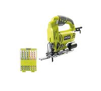Pack RYOBI Scie sauteuse électrique 500W RJS720-G - Coffret de 10 lames RAK10JSB