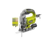 Pack RYOBI Scie sauteuse électrique RJS750-G - 500W - 75mm - bois - coffret de 10 lames - bois - plastique - bimétal - 102mm - RAK10JSB