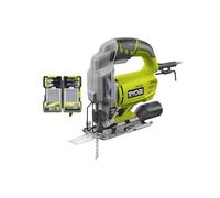 Pack RYOBI Scie sauteuse électrique RJS750-G - 500W - 75mm - bois - coffret de 20 lames - bois - métal - 75-100mm - RAK20JB