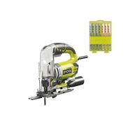 Pack RYOBI Scie sauteuse pendulaire - 680 W - 105mm - coffret de 10 lames - bois - plastique - bimétal - 102mm - RAK10JSB
