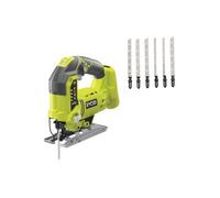 Pack RYOBI - Scie sauteuse pendulaire R18JS-0 - 18 V One+ - Sans batterie ni chargeur - Jeu de 6 lames spéciales scie sauteuse RAK6