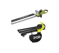 Pack RYOBI taille-haies électrique 600W RHT6160RS - Souffleur aspiro-broyeur électrique 3000W 3en1 RBV3000CESV