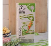 PACK SACHETS ZIP SOUS VIDE FOSA, 16 SACHETS DE TAILLE M (2L / 20.3 x 30.5 cm/SANS BPA). S'utilise avec le V-Adaptateur FOSA. (Pompe et V-Adaptateur non inclus)