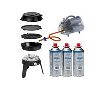 PACK CADAC Safari Chef 30 LP Barbecue Gaz + PowerPack 30bar portable + 3 Cartouches de Gaz - Camping