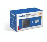 Pack Samsung SSD Externe T7 2 To avec Carte micro SD 64 Go EVO Plus