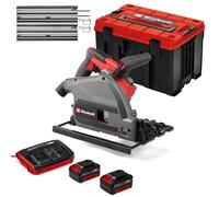 Pack scie plongeante Pro + 2 rails de guidage, coffret et starter kit 36V - Power X-Change EINHELL