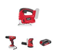 Pack Scie sauteuse Energizer - Scie sauteuse sans fil Energizer 20v + Visseuse Energizer 20V Sans Fil + 1 Batterie 20v 2ah + Ponceuse Circulaire Sans Fil Energizer 20V