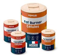 Pack Sèche Classique 2 mois • Bruleur de graisse + Carnitine • Déstockage des graisses • Boost l'énergie • Préserve les muscles • Testé en laboratoire • Made in France • Eco-responsable • AqeeLab