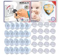Pack SÉCURITÉ BÉBÉ Complet - Cache Prise Révolutionnaire sans Clef + Protège Angle Transparent | Anti-Choc & Anti-Électrocution | Bébéalis