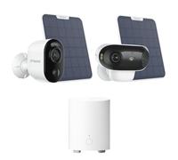Pack Sécurité Reolink 4K Solaire WiFi : Argus 3 Ultra + Argus 4 Pro Caméras Extérieures sur Batterie avec Panneaux Solaires & Home Hub Mini, Vision Couleur, Détection IA, Sans Abonnement