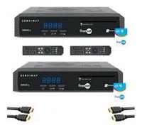 pack servimat 2x récepteurs tv satellite hd carte fransat pc6 câble hdmi G