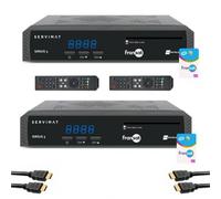 Pack 2x Récepteurs TV Satellite HD + Carte FRANSAT PC7 + Câble HDMI