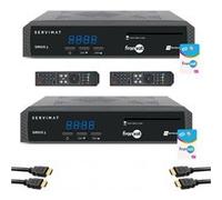 pack servimat 2x récepteurs tv satellite hd carte fransat pc7 câble hdmi G