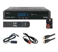 pack servimat récepteur satellite full hd carte tntsat v6 câble hdmi câble 12v dép G