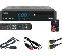 Pack SERVIMAT Récepteur Satellite Full HD + Carte TNTSAT V6 + Câble HDMI + Câble 12V + Déport IR