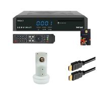 Pack SERVIMAT Récepteur satellite Full HD + Carte TNTSAT V6 + Câble HDMI + LNB Single HDSAT