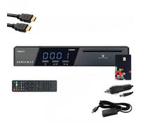 récepteur satellite hd + carte tntsat v6 + câble hdmi + câble 12v + déport ir