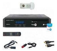 pack servimat récepteur tv satellite hd carte fransat câble hdmi câble 12v déport G