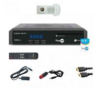 Pack SERVIMAT Récepteur TV Satellite HD + carte Fransat + Câble HDMI + Câble 12V + Déport IR + LNB S