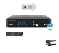Pack SERVIMAT Récepteur TV satellite HD + carte Fransat PC6 + Câble HDMI + LNB Single