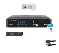 Pack SERVIMAT Récepteur TV satellite HD + carte Fransat PC7 + Câble HDMI + LNB Single