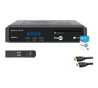 Pack SERVIMAT Récepteur TV Satellite HD + Carte Viaccess Fransat PC7 + Câble HDMI 2M