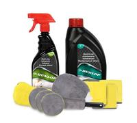 Pack Shampooing 1L et Hydro Wax 500ml avec Kit Microfibre DUNLOP - Lavage Cirage Protection, Brillance Auto, Nettoyage Complet