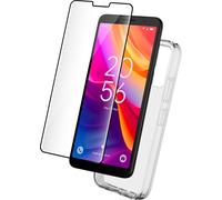 Pack 2-en-1 Coque Souple et Protège-écran Verre Trempé pour TCL 501 Transparent