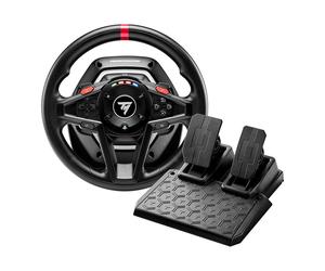 Pack SimTask Volant de course Thrustmaster T128 Pédalier T2PM FarmStick 33 boutons Force feedback Noir