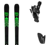 Pack ski." Black Crows Junius Green 25 + Fixations - Enfant - Noir / Vert - taille 131 - modèle 2025