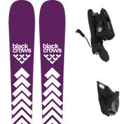 Pack ski." Black Crows Sato Birdie Deep Purple 26 + Fixations - Femme - Violet / Blanc - taille 167 - modèle 2026
