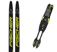 Pack ski de fond." Fischer Rcs Skate Jr 24 + Fixations - Enfant - Noir / Jaune - taille 166 - modèle 2024